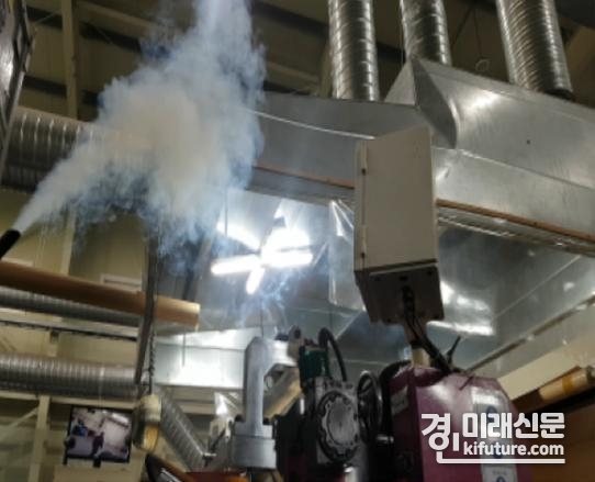 사업장 후드 덕트 모습.<사진=시흥시>