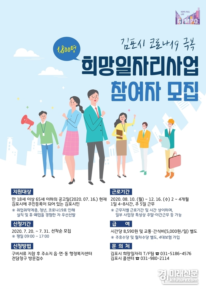 김포시 희망일자리 홍보물.<사진=김포시>