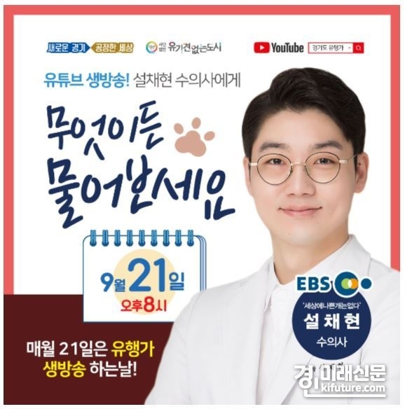 2020년 경기 반려동물 입양문화의 날 9월 생방송 홍보물.<사진=경기도>