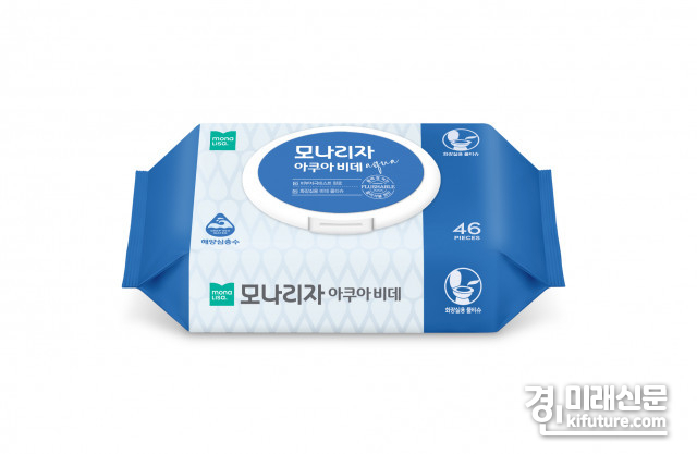 모나리자 아쿠아비데 물티슈 모습.<사진=모나리자>