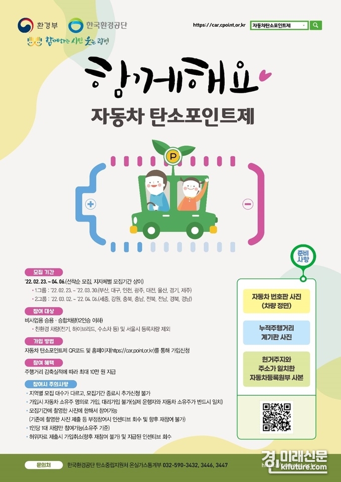 광명시 자동차 탄소포인트제 홍보물,<사진=광명시>