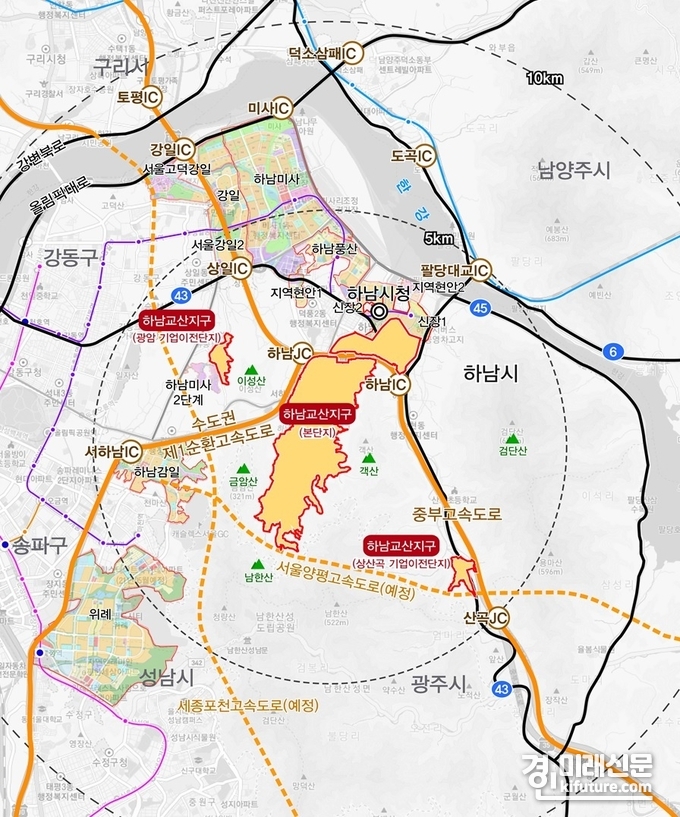 하남교산 기업이전단지 위치도. <사진=GH>