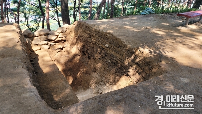 세마대지 성벽흔적 모습. <사진=오산시>