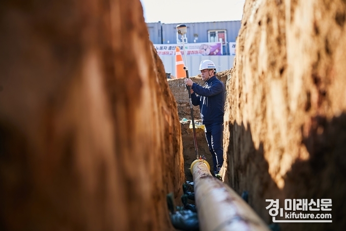 도시가스 배관 공사 모습. <사진=경기도>