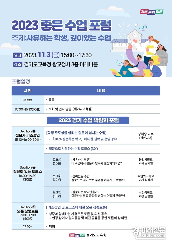‘2023 좋은 수업 포럼’ 안내문. <사진=경기도교육청>
