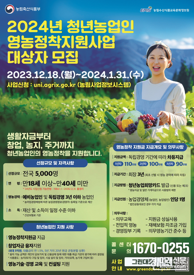 시흥시 청년후계농 모집 홍보물. <사진=시흥시>