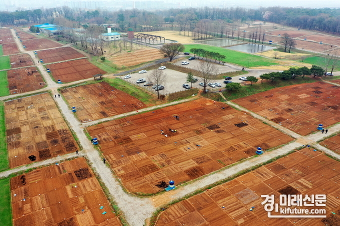 탑동 시민농장 텃밭 전경. <사진=수원시>