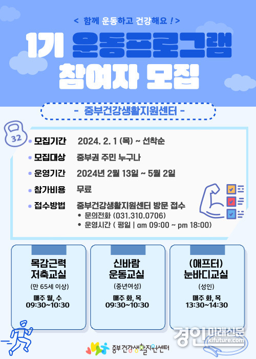 연령별 맞춤형 운동프로그램 참여자 모집 안내문. <사진=시흥시>