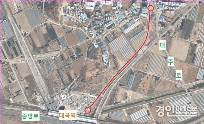 대곡역 진입도로 위치도. <사진=고양시>