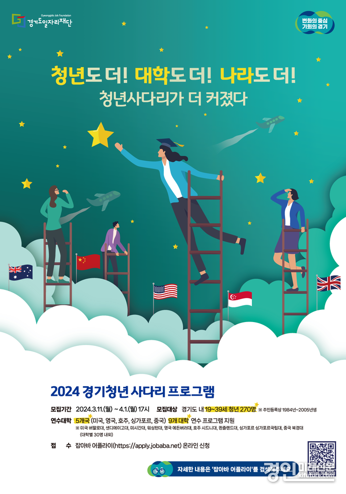 경기도 2024 경기청년 사다리 프로그램 모집 홍보물. <사진=경기도>
