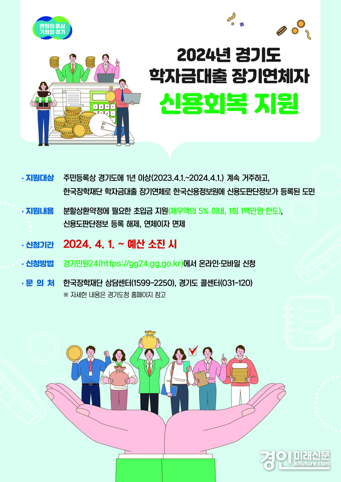 경기도 학자금대출 신용회복 지원 안내문. <사진=경기도>