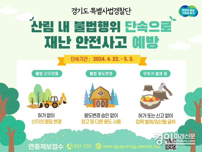 산람 불법행위 집중 단속 이미지. <사진=경기도>