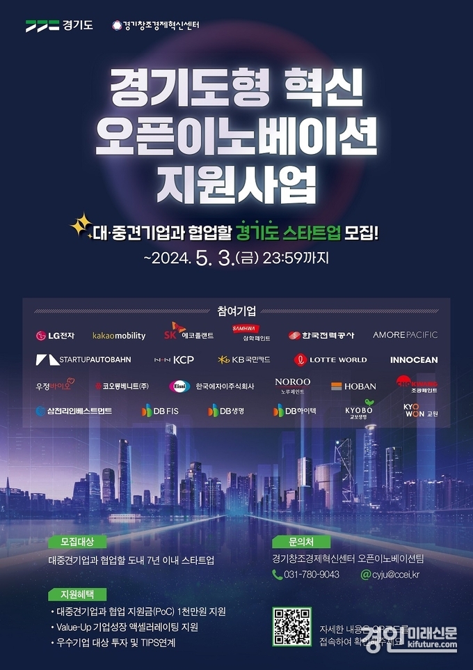 경기도형 혁신 오픈이노베이션 지원사업 홍보물. <사진=경기도>