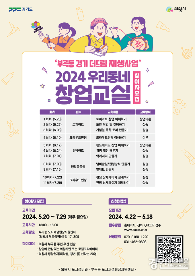 우리동네 창업교실 홍보물. <사진=의왕시>