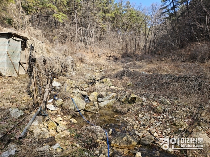 산사태 취약지역으로 지정된 파장동 산97-1 일원 모습. <사진=수원시>
