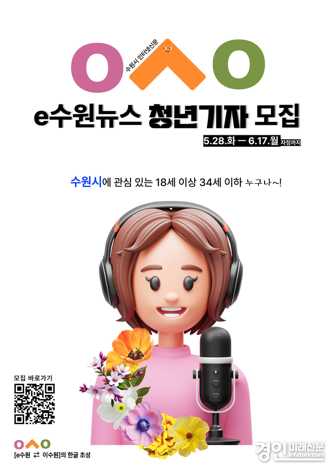 ‘e수원뉴스 청년기자단’ 모집 홍보물. <사진=수원시>