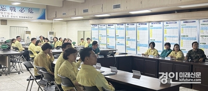 광명시가 충무훈련을 실시하고 있다. <사진=광명시>