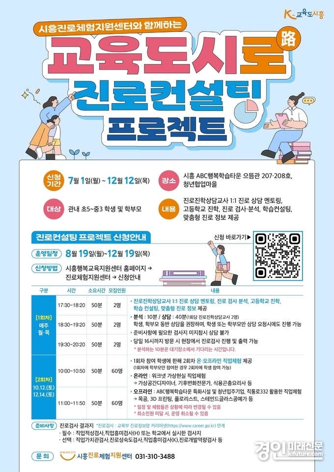 시흥 교육도시로 진로컨설팅 프로젝트 안내문. <사진=시흥시>