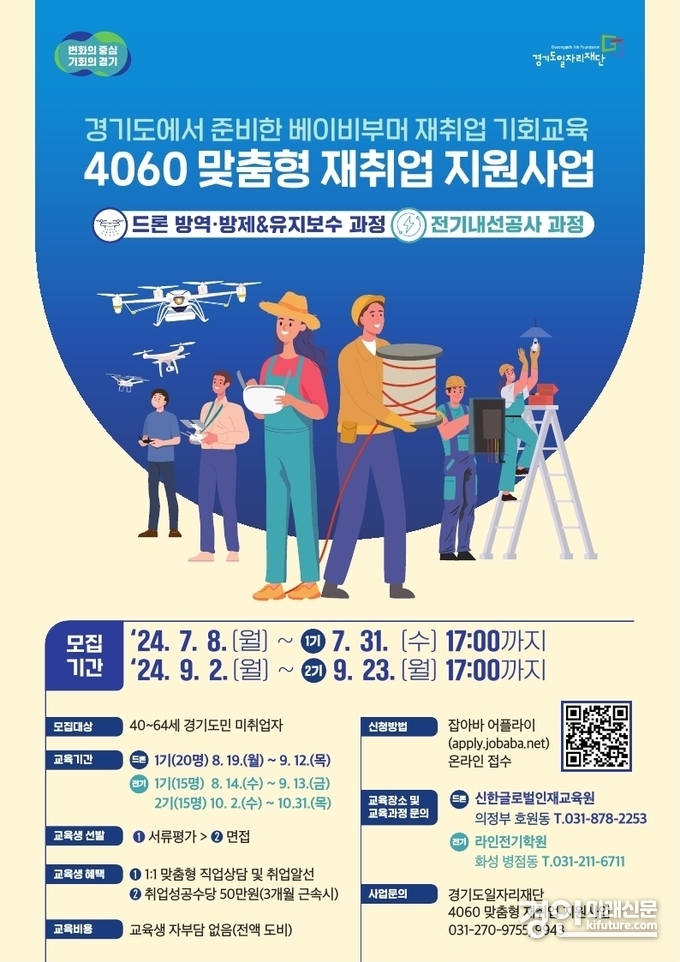 4060 맞춤형 재취업지원사업 안내문. <사진=경기도>