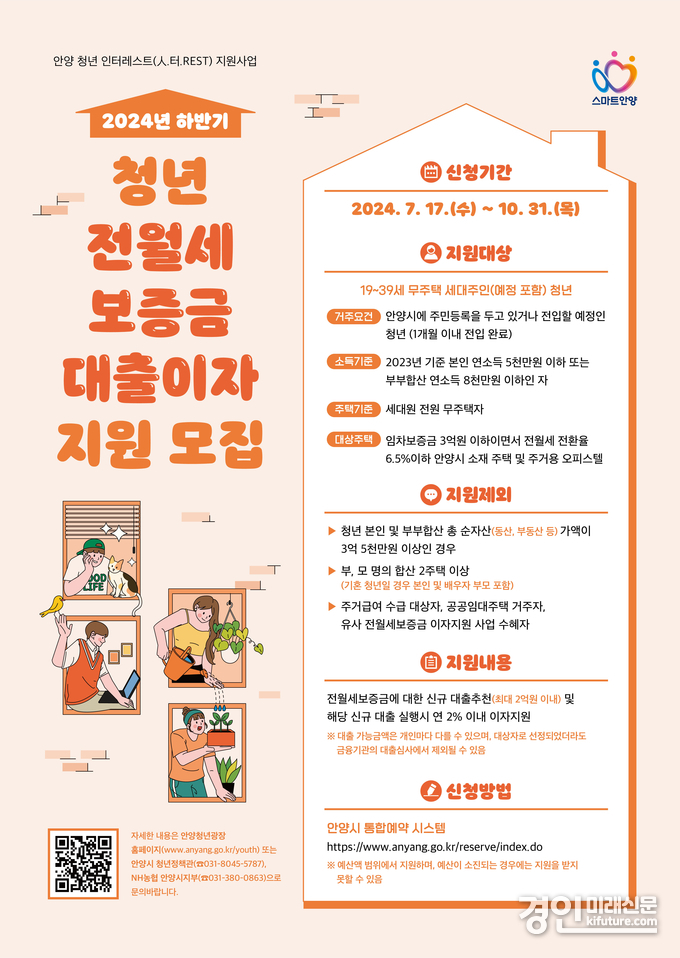 2024년 하반기 청년 전월세보증금대출이자 지원사업 안내문. <사진=안양시>