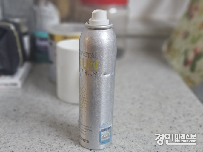 에어로졸 방식의 휴대용 고압가스용기 모습. <사진=광명소방서>