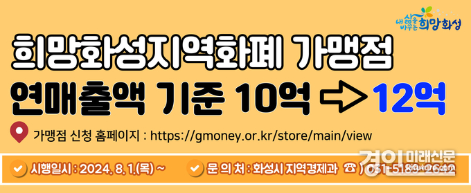 희망화성지역 화폐 홍보물. <사진=화성시>