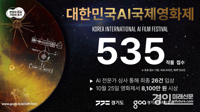 대한민국 AI 국제영화제 작품 접수 홍보물. <사진=경기도>