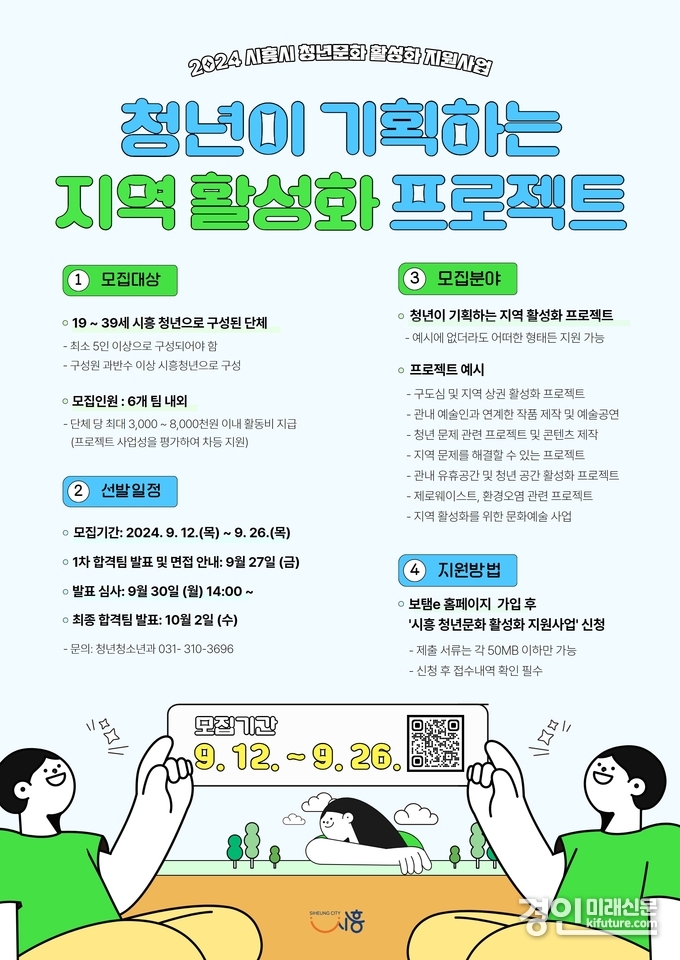 시흥시, 청년이 기획하는 지역활성화 프로젝트 안내문. <사진=시흥시>