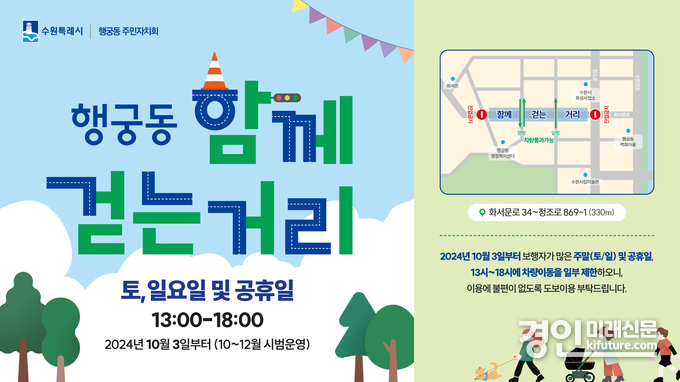 수원시, 행궁동 함께 걷는 거리 홍보물. <사진=수원시>