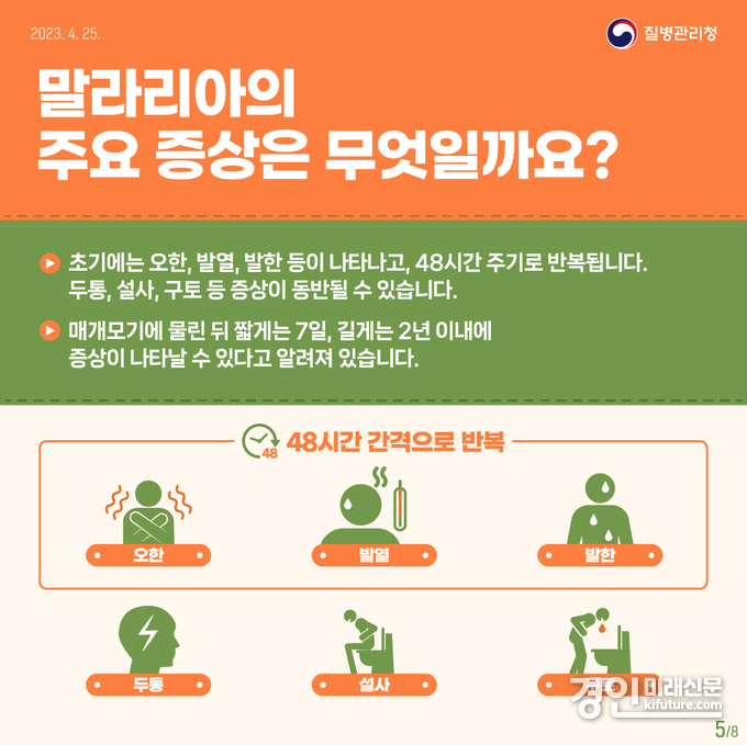 말라리아 증상 안내문. <사진=부천시>