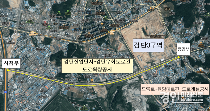 검단산단~검단우회도로 확장 공사 노선도. <사진=인천시>