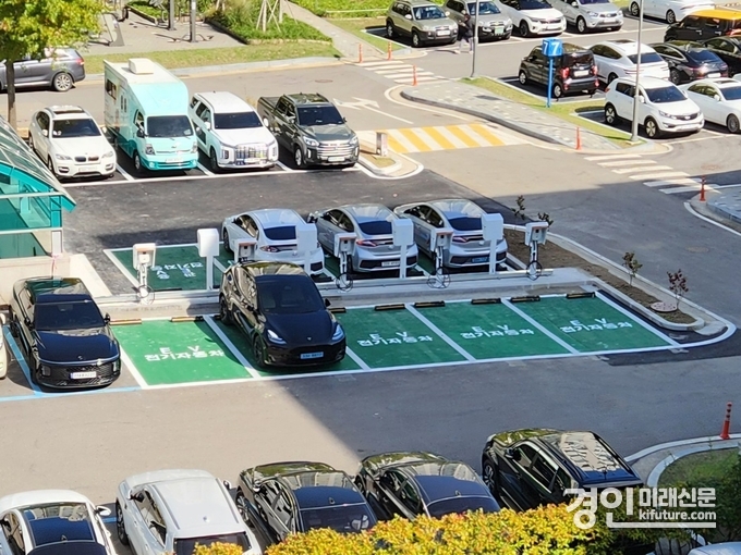 오산시청 전기차 충전시설 모습. <사진=오산시>