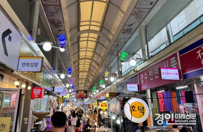 고양시 원당시장에 설치된 증발냉방장치 모습. <사진=고양시>