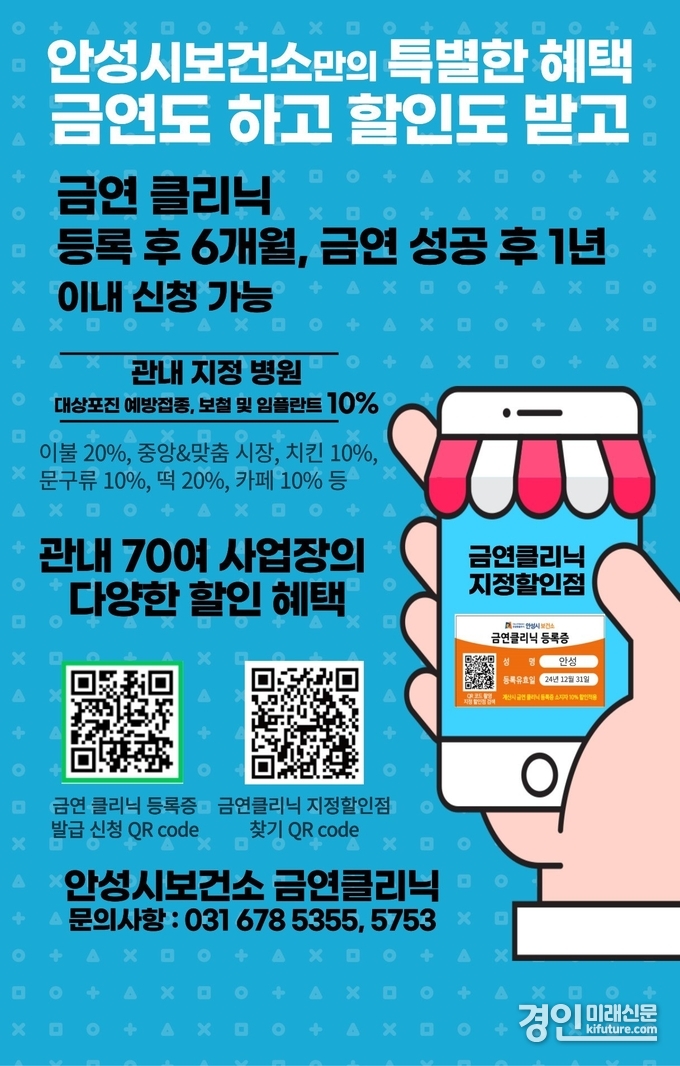 금연클리닉 할인 홍보물. <사진=안성시>