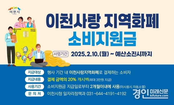 경기이천사랑 지역화폐 소비지원금 홍보물. <사진=이천시>