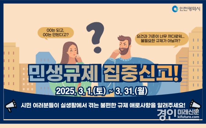 민생규제 집중신고 홍보물. <사진=인천시>