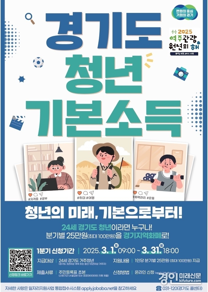 여주시, 25년 ‘1분기 청년기본소득’ 안내문. <사진=여주시>