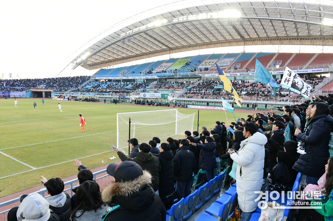 지난 2월 22일 와스타디움에서 열린 안산그리너스fc 홈개막전 모습. <사진=안산시>