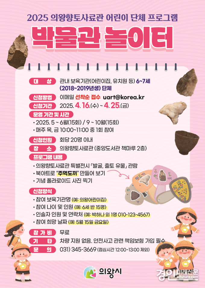 의왕행토사료관 박물관 놀이터 운영 안내문. <사진=의왕시>