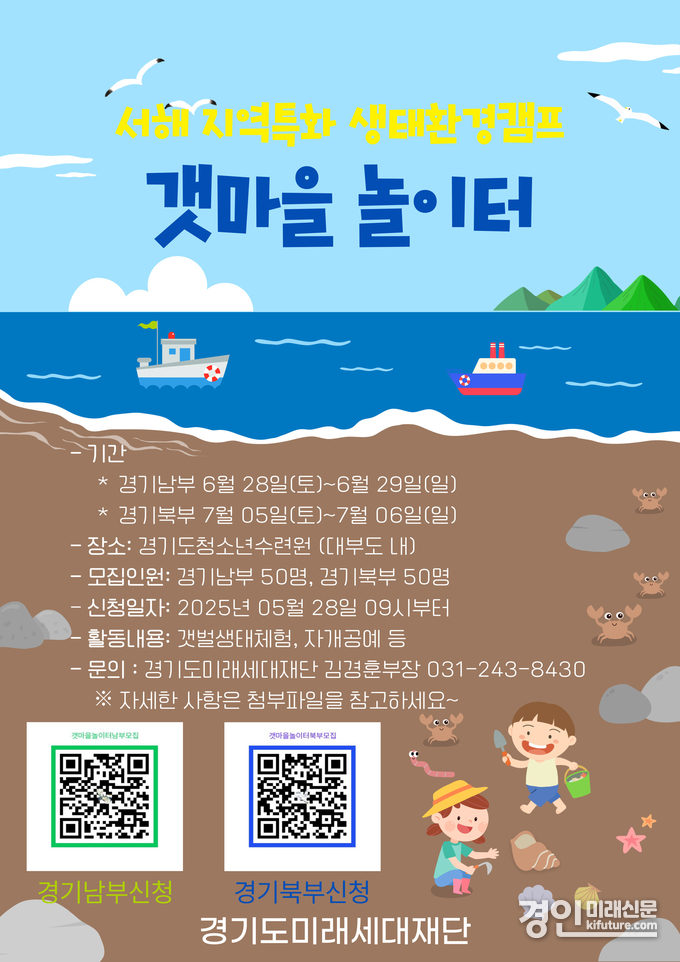 ‘갯마을 놀이터’ 참가자 모집 안내문. <사진=경기도>