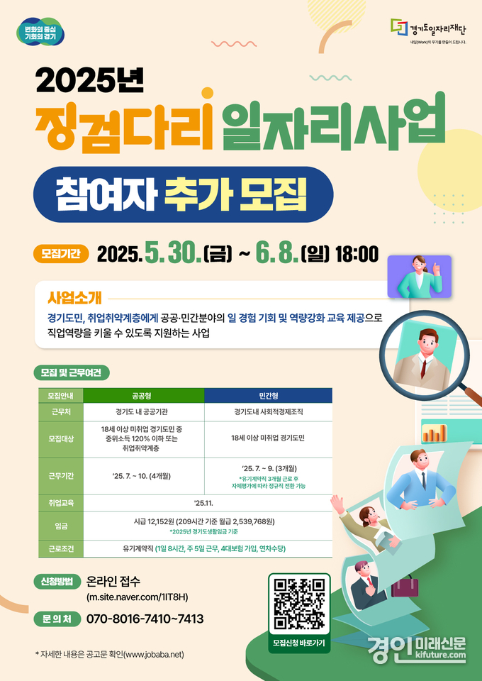 징검다리일자리사업 참여자 모집 안내문. <사진=경기도>