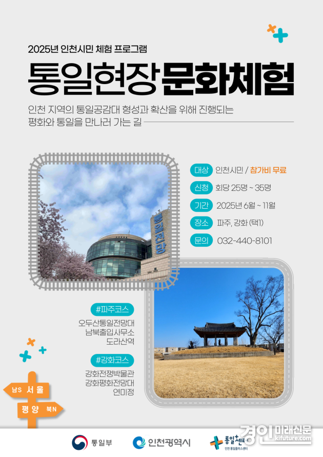 통일현장 문화체험 홍보물. <사진=인천시>