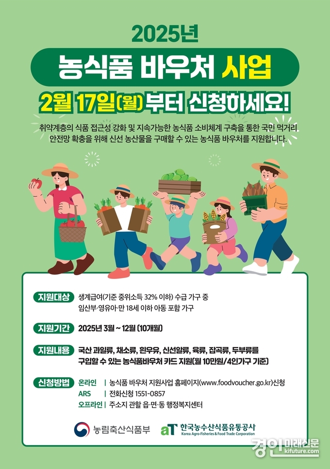 남양주시, 농식품 바우처 신청 안내문. <사진=남양주시>