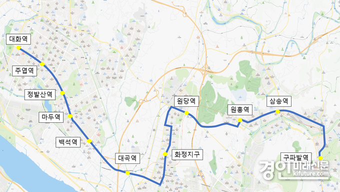 심야버스 N999번 노선도. <사진=고양시>