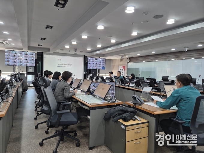 용인시가 한파 대비 회의를 진행하고 있다. <사진=용인시>