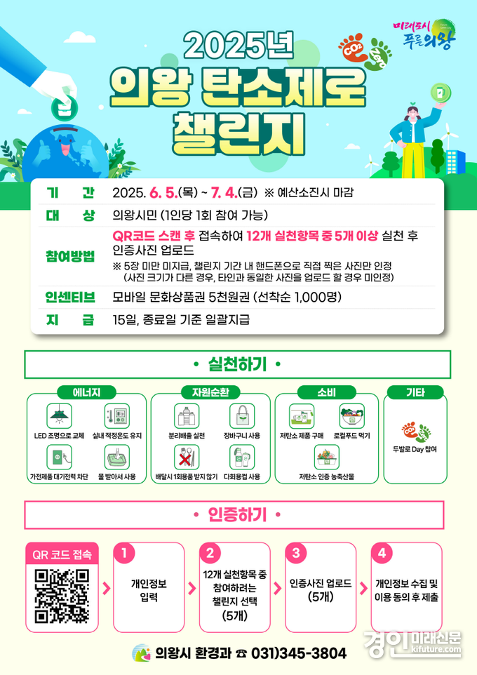 의왕시 탄소제로 챌린지 안내문. <사진=의왕시>