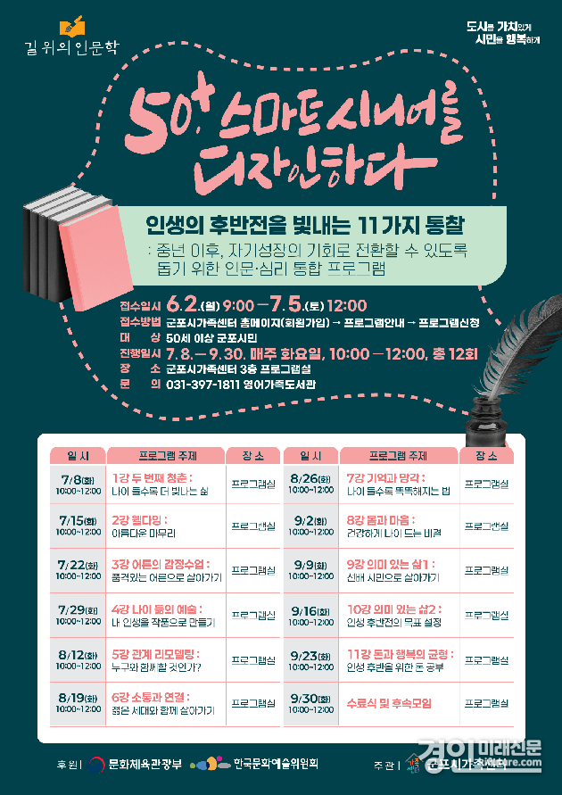 중장년 인문학 안내문. <사진=군포시>