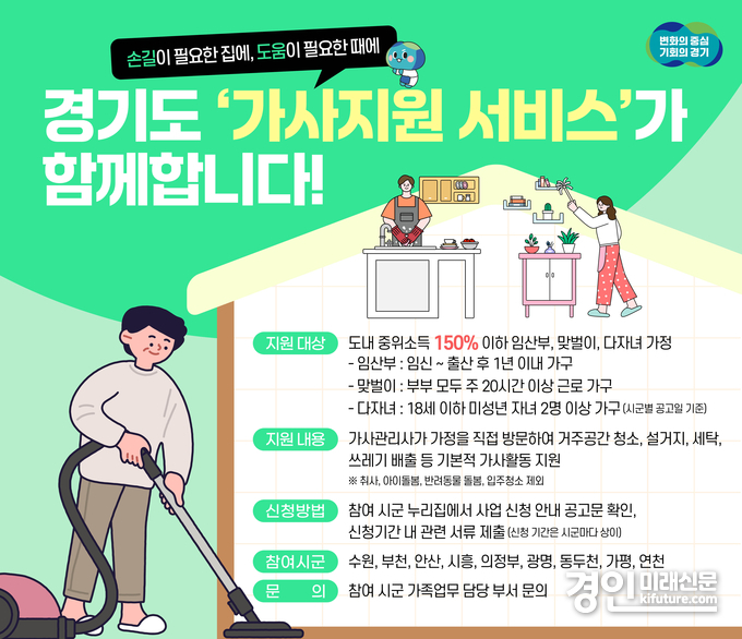 가사지원서비스 안내문. <사진=경기도>