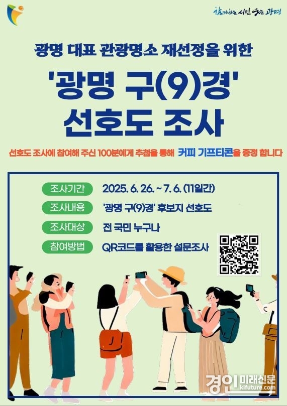 광명시, ‘광명 구(9)경’ 후보지 선호도 조사 안내문. <사진=광명시>