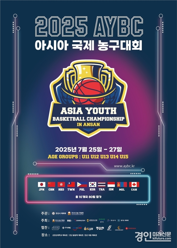 2025 AYBC 아시아 국제농구대회 홍보물. <사진=안산시>